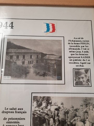  29 juillet 1944 : La ferme est partiellement détruite (incendiée par les Allemands car Léon et Joséphine ravitaillaient les maquisards).